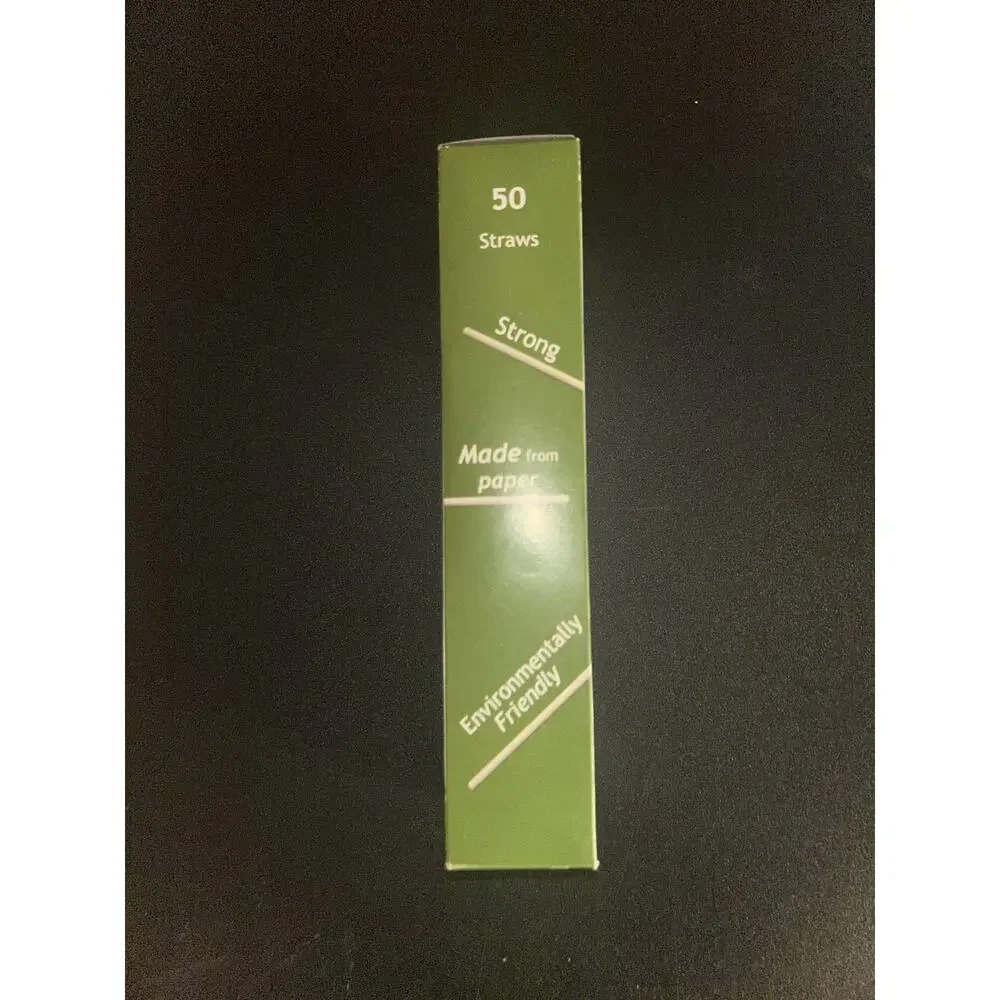New 8 Packs 400 Total BioGreenChoice Paper Straws 7.75
